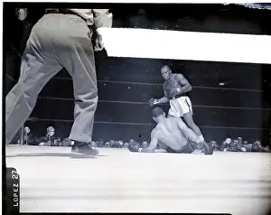 Fight Prints: Walcott Knocks Louis Down During Fight
