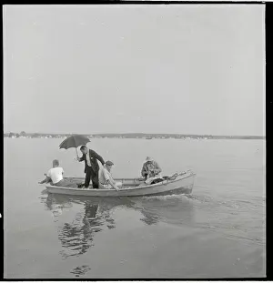 Walker Evans Prints: Walker Evans Holding an Umbrella