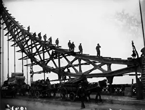 Road Bridge Prints: Walking On Chain