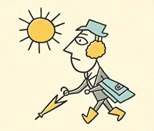 Footwear Prints: Walking Man Ready For Any Type of Weather