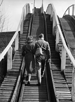 World War II (1939-1945) Collection: Walking On Rails