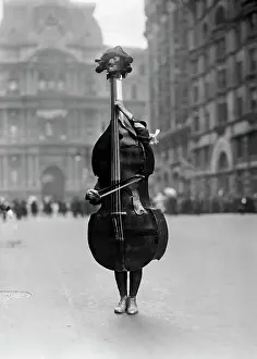 Violin Prints: Walking Violin in Philadelphia Mummers Parade, 1917