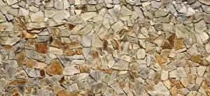 Picture Detail Collection: Wall of many beige natural stones, Las Playitas, Fuerteventura, Canary Islands, Spain