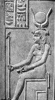 Myth Prints: Wall Carving Of Egyptian God Isis