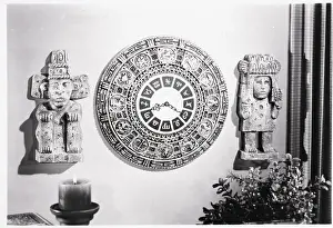 Plaque Prints: Wall Clock;Zodiac Symbols=Numbers;Plaque