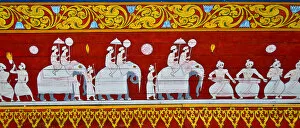 Fresco Wall Paintings Gallery: Wall painting at Sri Dalada Maligawa
