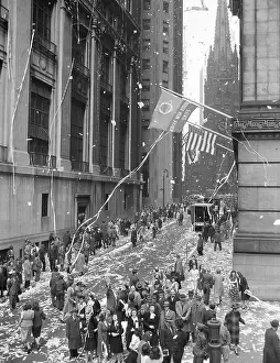 V E Day Prints: Wall Street Celebrates V-E Day