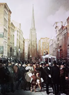 Charles G Prints: Wall Street, Half Past Two O'Clock