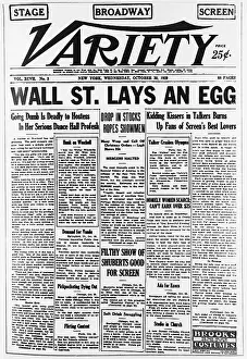 Stock Exchange Prints: Wall Street Lays an Egg