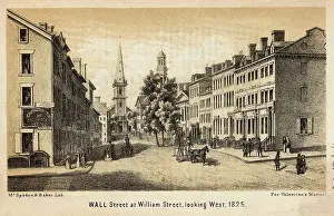Wall Street at William Street Looking West 1825