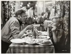 Lunch Prints: Wallace Beery And Jackie Cooper Eating