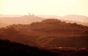 Walled hill town in Tuscany