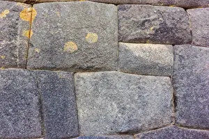 Urubamba Province Prints: Walls, stone work at Ollantaytambo ruins, Peru