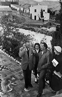 Walt Disney and Dali Friends Standing on Sidewalk