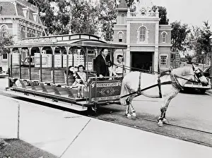 Streetcar Prints: Walt Disney In Disneyland With Children