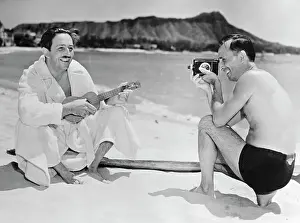 Filming Prints: Walt Disney Being Photographed by His Brother Roy