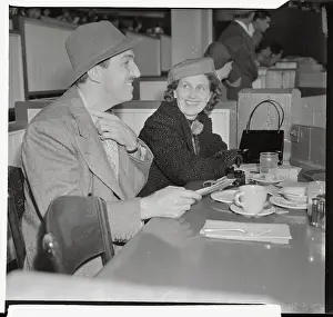 Walt Disney and Wife at Race Track