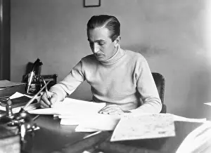Walt Disney Working in his Studio