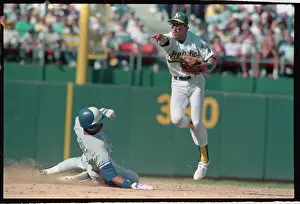 Walt Weiss Making Double Play