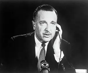 Newscaster Prints: Walter Cronkite Broadcasting