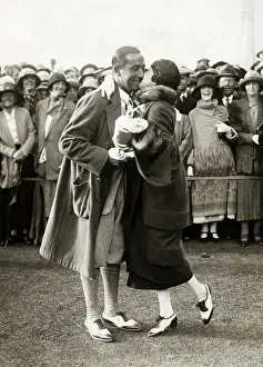 Walter Hagan and Wife in Victory Embrace
