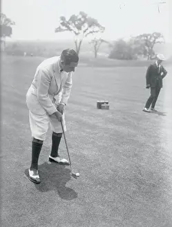 Walter Hagen in Golfing Pose