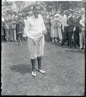 Walter Hagen Posing with His Trophy
