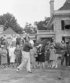 Hershey Prints: Walter Hagen Swinging Golf Club