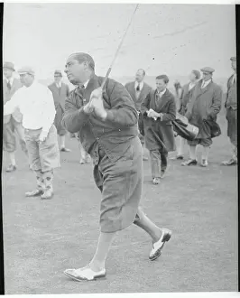 Walter Hagen Swinging His Golf Club