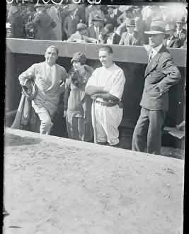 Walter Hagen and Wife with Rogers Hornsby