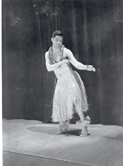 Wisconsin Prints: Walter McGuire Performing Hula Dance