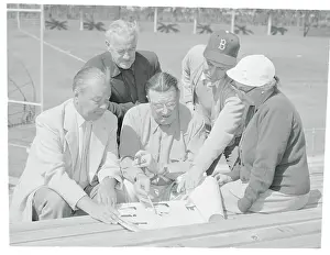Walter F Prints: Walter O'Malley and Colleagues Looking at Building Plans
