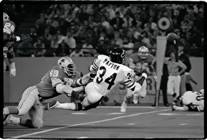 Pontiac Prints: Walter Payton Fumbles Ball in Football Game