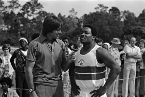Walter Payton and Greg Pruitt Crossing Finish Line