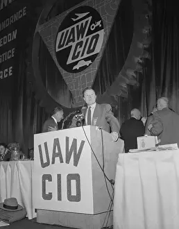 Walter Reuther Giving a Speech