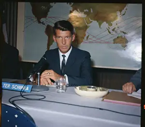 Walter M Prints: Walter Schirra Jr. at Press Conference