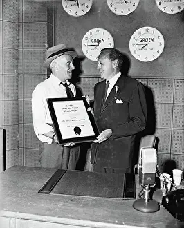 Journalism Prints: Walter Winchel Gets Award From Jack Benn