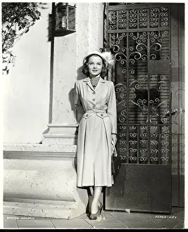 Wanda Hendrix Modeling Coat