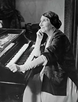 Wanda Landowska Sitting at Harpsichord