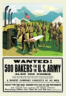 Tents Prints: Wanted! 500 bakers for the U.S. Army, (also 100 cooks)