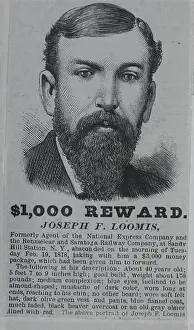 Wanted Poster for Joseph F. Loomis