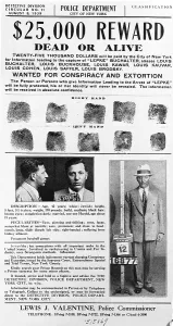 Fingerprint Prints: Wanted Poster for Murder, Inc. Leader