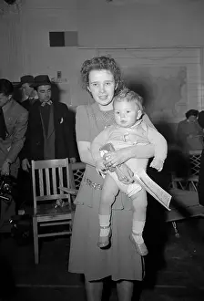 War Bride Joan Dzieglewicz Holding Her Young Son Melvin