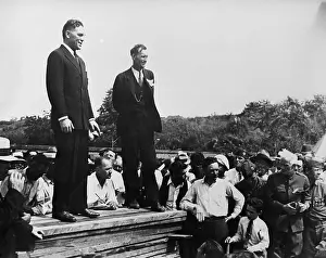 War Correspondent Floyd Gibbons Speaking at Bonus Army Camp
