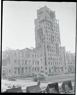 Warsaw Prints: War Damaged Skyscraper