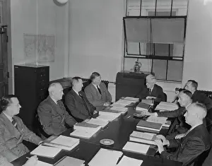 George C Prints: War Generals Attending Joint Board Meeting