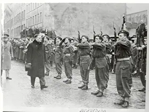 War Minister M. Mundeleer Reviewing Troops