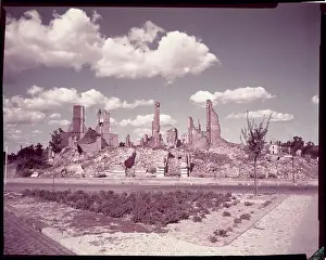 War Rubble Scene in Berlin