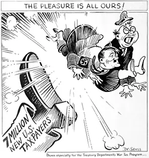 War Tax Cartoon Drawing by Dr Seuss
