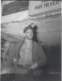 West Virginia Prints: War Veteran and Miner Wearing Helmet